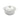 White enameled cast iron Dutch oven with lid on a white background