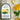 Packaged lemon basil fettuccine with lemons and basil leaves on a textured surface
