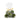 A clear plastic bag tied with a yellow ribbon, containing green eggs designed as spring decor.