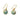 Amazonite & Moontstone, Double circle gemstone earrings.