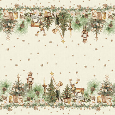 Garnier-Thiebaut Noel Vintage Dore tablecloth overview image