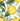Caspari Seville Ivory Cocktail Napkin featuring lemons and a blue pattern background