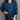 Delmar V-Neck Sweater in Deep Teal shown worn over a black collared shirt