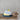 Blue and cream butter dish with yellow lemon knob.