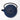 Blue cast iron teapot with black handle on a white background