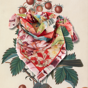 Fauna Birds Large Cotton Voile Bandana detail