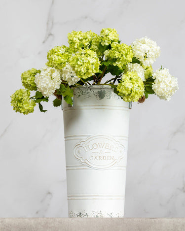 Artificial White Snowball Hydrangea 21.5"