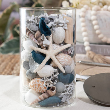 Pacific Isles Potpourri in glass jar with wood lid by Andaluca