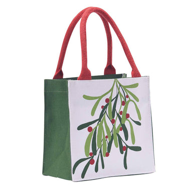 Mistletoe Itsy Bitsy Reusable Gift Bag Tote