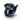 Blue ceramic teapot with a lid on a white background