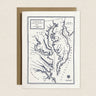 Chesapeake Bay Map Greeting Card