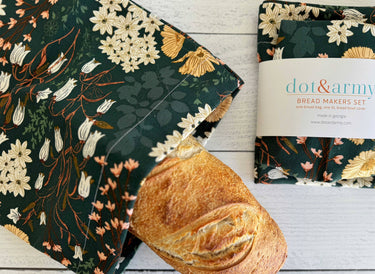 Bread Makers Set- Bowl Cover and Bread Bag | Enchanted Garden
