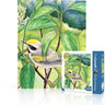 Puzzle featuring an illustration of a golden- winged warbler