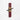 12” Fluted Church Taper in Rhubarb