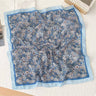 Scarvii - Garden Floral Print Square Scarf | Blue