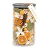 Lemon Zest & Thyme Potpourri in glass jar with wood lid by Andaluca