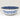 Ceramic bowl with blue floral pattern on a white background
