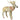 Textile deer sculpture with floral patterns on a white background