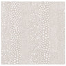 Image shows pattern of cocktail napkin Pebble in Grey. The pattern has alternating bands of small, medium and large white dots against a grey background.