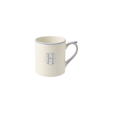 Filet Bleu H Monogram Mug