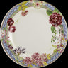 Cream dinner plate with floral rim