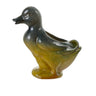 Green and yellow vintage style duckling vase