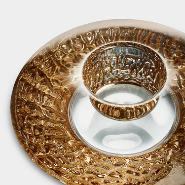 Detail Orrefors Discus Candle Holder in Gold