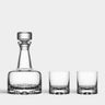 Orrefors Erik Decanter 3 piece set with two double old fashioned glasses