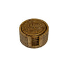 Rattan Round Coasters and Holder | Set of 6