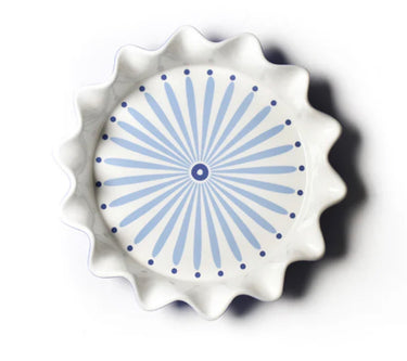 Iris Blue Burst Ruffle 8” Pie Dish