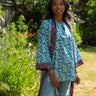 Kimono Robe | Teal Mitsi Liberty Fabric