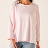 Catalina Ruffle Tee In Rose Quartz