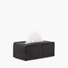 Large Merino Wool Felt Tissue Box Cover Charcoal/Black