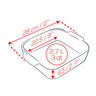 Measurements for Peugeot Red Appolia 11” Square Ceramic Baker with Handles at Welcome Home in Annapolis