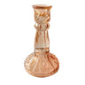 Pink Embossed Recycled Glass Taper Candle Holder