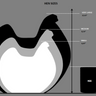 French Ceramic Hen Size Chart