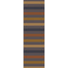 Striped rug with horizontal lines on a white background