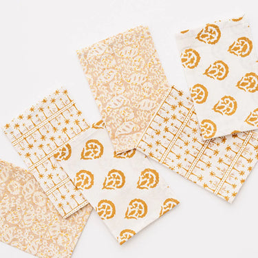 Pomegranate India Hicks Multi Golden, Set of 6 Cocktail Napkins. Avaliable at Welcome Home Annapolis.