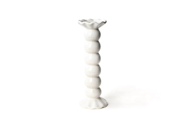 White Ruffled Knob Candle Holder Collection