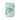 Light blue ceramic cup with bird and wave design on a white background