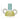 Chartruse & Teal Ceramic Taper Holder