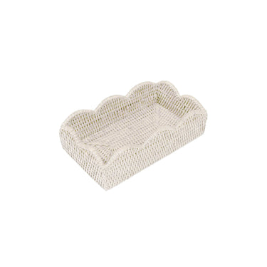Rattan Scallop Guest Napkin Holder Collection