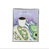 Toast to Your Birthday card features drawn image of avocado toast and a cup of coffee with avocados off to the side.