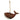 Homart Red Wood Whale Ornament